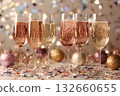 elegant champagne glasses gradient new year design 132660655