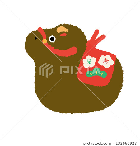 Year of the Ox figurine illustration Year of the Ox figurine illustration 132660928