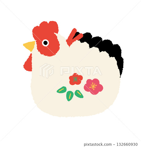 Year of the Rooster figurine illustration 132660930