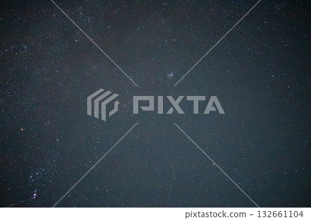 Bright night sky full of stars and constellations in deep space 132661104