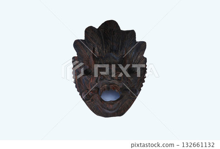來自印尼峇裡島的巴龍面具,巴龍是峇裡島一種神聖的守護神獸。 來自印尼峇裡島的巴龍面具,巴龍是峇裡島一種神聖的守護神獸。 132661132