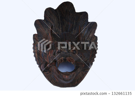 A mask of Barong, a sacred animal of protection, from the Indonesian island of Bali 132661135
