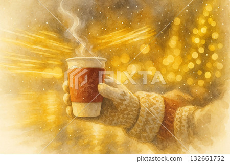 慢速同步:冬日街角與熱飲 | 金白光軌 + 細雪 慢速同步:冬日街角與熱飲 | 金白光軌 + 細雪 132661752