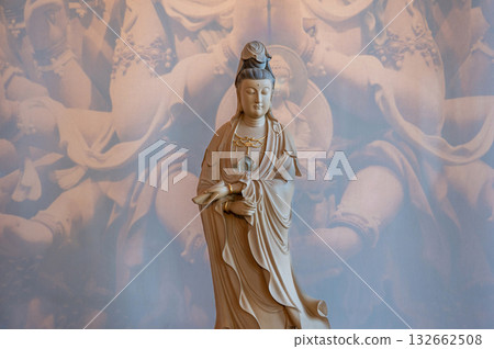 Kannon Bodhisattva statue inside the temple 132662508