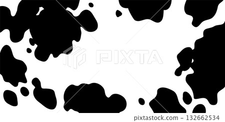 Cow pattern monochrome background material illustration 132662534