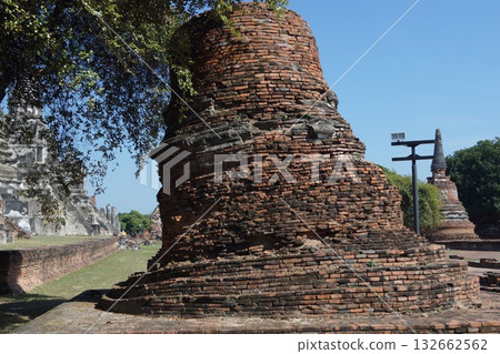 泰國大城府大城府歷史公園的 Wat Phra Si Sanphet 塔 泰國大城府大城府歷史公園的 Wat Phra Si Sanphet 塔 132662562