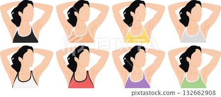婦女佩帶的內衣的例證 132662908