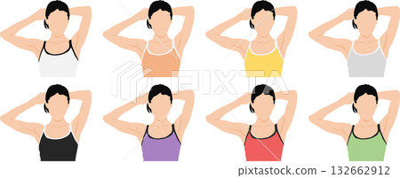 婦女佩帶的內衣的例證 132662912