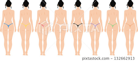 婦女佩帶的內衣的例證 132662913