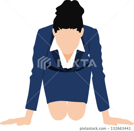 一個女人思考的插圖 一個女人思考的插圖 132663441