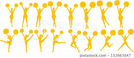 啦啦隊員插圖集 132663847