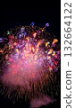 Vibrant fireworks in the night sky 132664122