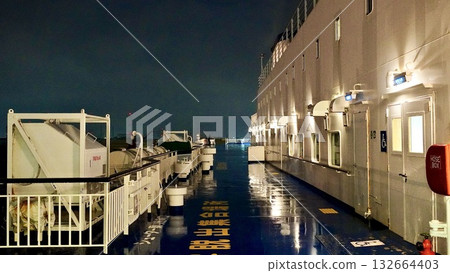 Pacific ferry Kiso night deck view Pacific ferry Kiso night deck view 132664403