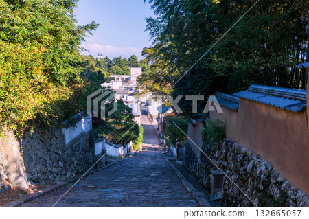 Kanjoba no Saka slope with preserved Kitsuki town snf castle, Oita 132665057