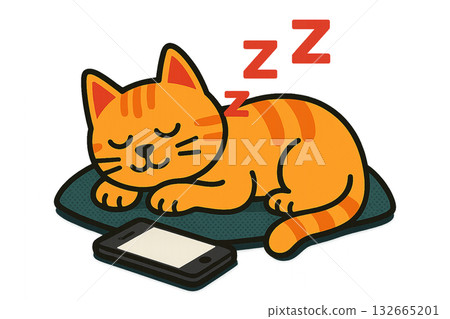 智能手機和貓 智能手機和貓 132665201