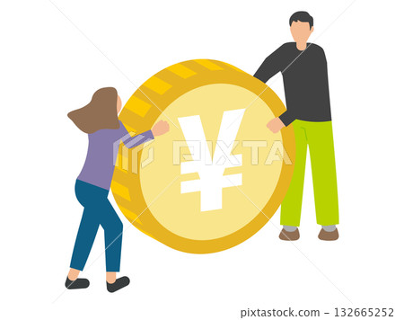 A couple managing money A couple managing money 132665252