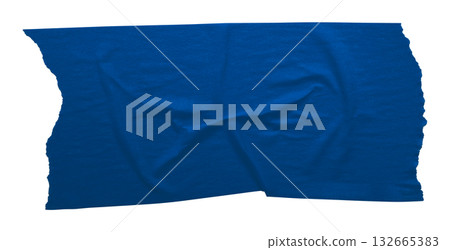 blue crumpled torn tape isolated on transparent background. blue crumpled torn tape isolated on transparent background. 132665383