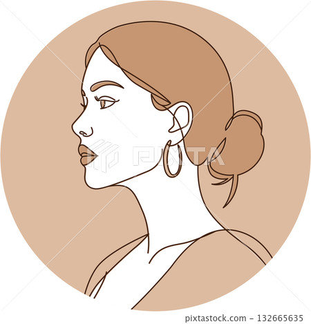 女性頭像 09 女性頭像 09 132665635