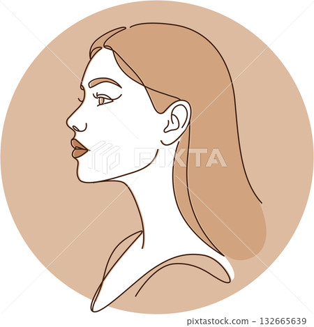 Female profile icon 02 132665639