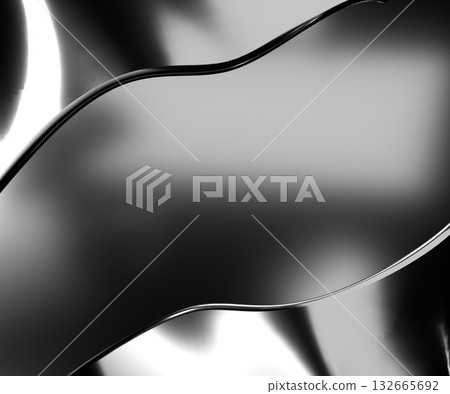 Shiny Wavy Metallic Surface Abstract Background Shiny Wavy Metallic Surface Abstract Background 132665692
