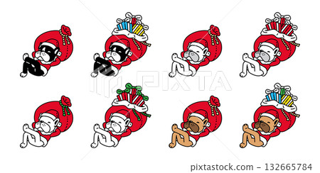 dog vector french bulldog christmas santa claus sleeping gift bag icon cartoon character puppy pet doodle symbol illustration isolated design dog vector french bulldog christmas santa claus sleeping gift bag icon cartoon character puppy pet doodle symbol illustration isolated design 132665784
