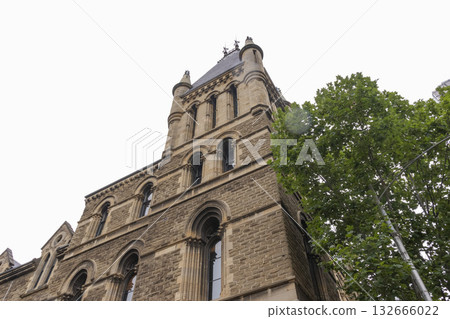 View of old Victorian building of Francis Ormond Building in RMIT University in Melbourne, Australia. View of old Victorian building of Francis Ormond Building in RMIT University in Melbourne, Australia. 132666022