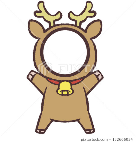 萬歲馴鹿臉部插圖 萬歲馴鹿臉部插圖 132666034