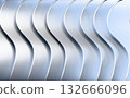 Gray Metallic Abstract Shapes in Wave Patterns 132666096