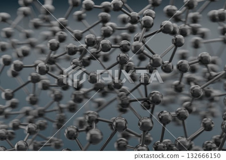 Black Molecules on an Abstract Black 3D Background Black Molecules on an Abstract Black 3D Background 132666150