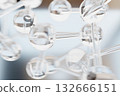 Glass Molecules on a Gray Background 132666151