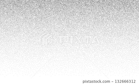 Stippling gradient, noise gradient background, stipple effect made by abstract shapes. Noise gradient texture background. 132666312