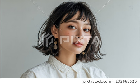 A young woman with a cool look A young woman with a cool look 132666529