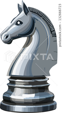 Chess piece (horse/knight) (vector) Chess piece (horse/knight) (vector) 132666723