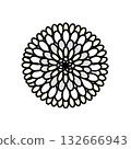 Cute pop flower icon (dahlia) 132666943