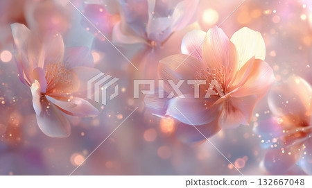 Abstract Floral Light Background Material [Pink] 132667048
