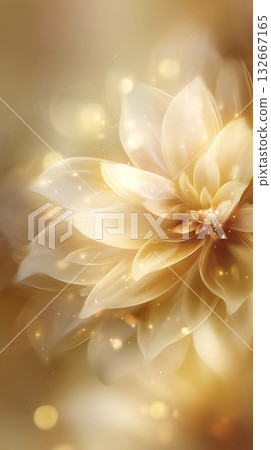 Abstract floral light background material [Gold] 132667165