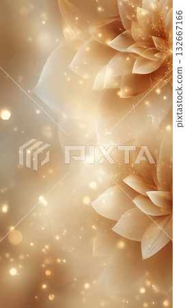 Abstract floral light background material [Gold] 132667166