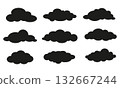 Cloud vector set. 132667244