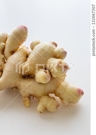 生薑,新鮮生薑,白色背景 生薑,新鮮生薑,白色背景 132667307