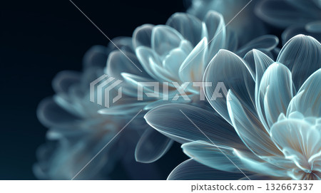 抽象花卉燈光背景素材【藍色】 132667337