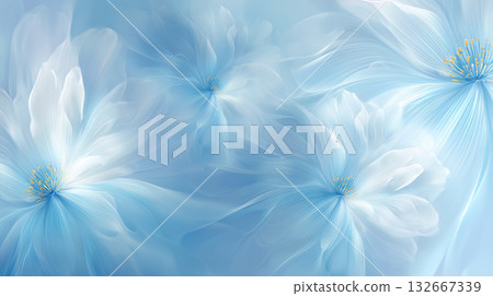 抽象花卉燈光背景素材【藍色】 132667339