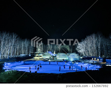 Snow dome, snow hut, skating, Tomamu, Hokkaido Snow dome, snow hut, skating, Tomamu, Hokkaido 132667892