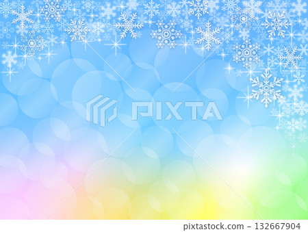 Snow crystal background material 132667904