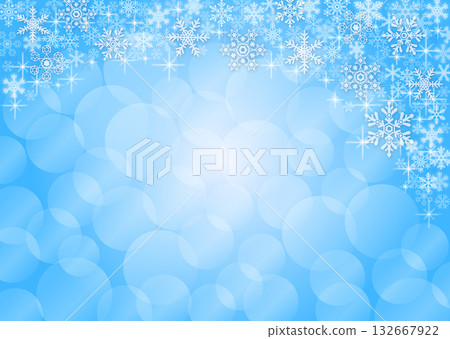 Snow crystal background material 132667922
