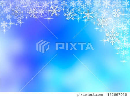 Snow crystal background material 132667936