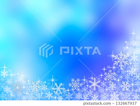 Snow crystal background material 132667937