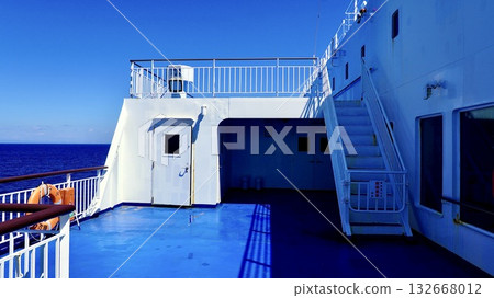 The deck of the Pacific ferry Kiso during the day The deck of the Pacific ferry Kiso during the day 132668012