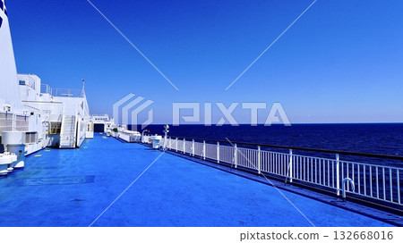 The deck of the Pacific ferry Kiso during the day The deck of the Pacific ferry Kiso during the day 132668016