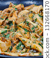 Sauteed Wild Mushrooms with Garlic and Parsley in Olive Oil 132668170