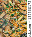 Sauteed Wild Mushrooms with Garlic and Parsley in Olive Oil 132668172